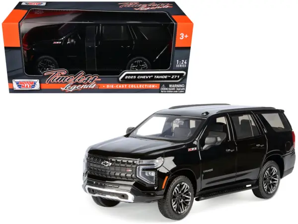 2025 Chevrolet Tahoe Z71 Black "Timeless Legends" Series 1/24 Diecast Model Car by Motormax #1