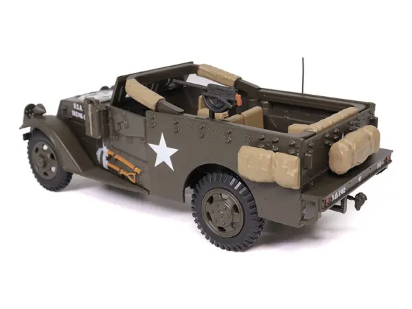 White M3 Scout Car Olive Drab "United States Army" 1/43 Diecast Model by Militaria Die Cast #3