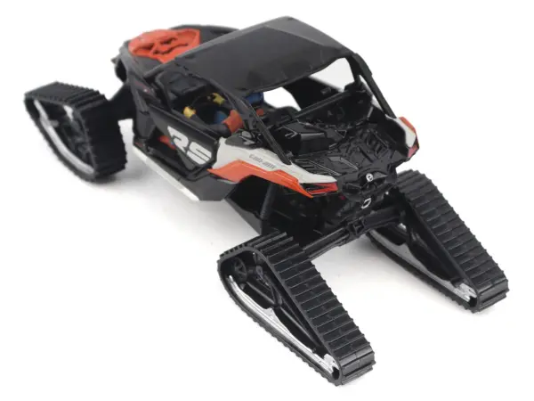 Can-Am Maverick X3 X RS Turbo RR Winter Version Chalk Gray and Magma Red with Driver Figure 1/32 Diecast Model by BRP Models #2