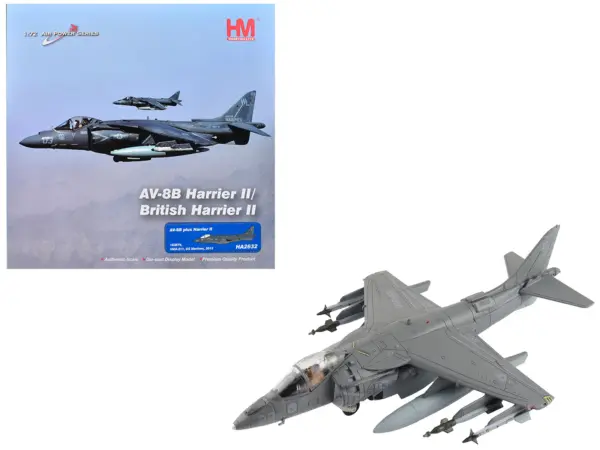 McDonnell Douglas AV-8B Plus Harrier II Aircraft "163879 VMA-211" (2013) United States Marine Corps "Air Power Series" 1/72 Diecast Model by Hobby Master #1