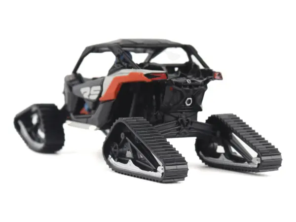 Can-Am Maverick X3 X RS Turbo RR Winter Version Chalk Gray and Magma Red with Driver Figure 1/32 Diecast Model by BRP Models #4