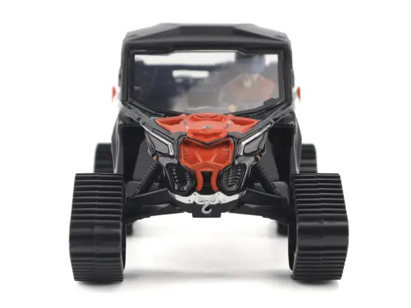 Can-Am Maverick X3 X RS Turbo RR Winter Version Chalk Gray and Magma Red with Driver Figure 1/32 Diecast Model by BRP Models #5