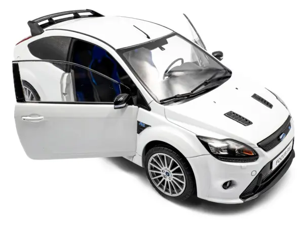 2009 Ford Focus RS MK2 Frozen White 1/18 Diecast Model Car by Solido #2