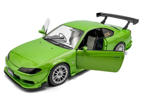 1999 Nissan Silvia S15 Spec-R Aero RHD (Right Hand Drive) "Never Satisfied" Green Metallic 1/18 Diecast Model Car by Solido #2