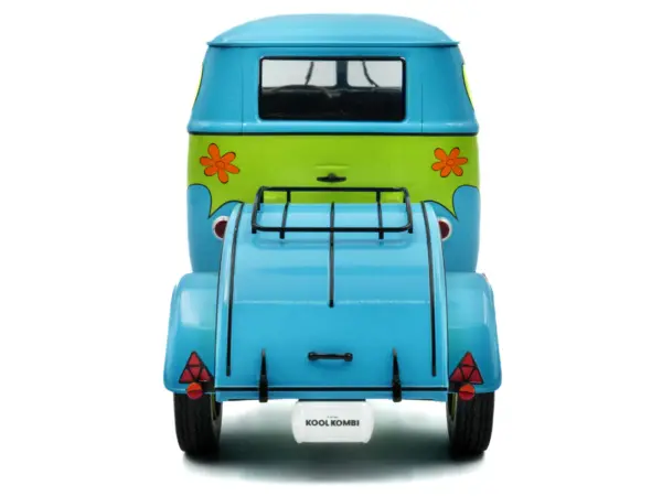 2024 Volkswagen Kool Kombi Van with Trailer "Ghost Hunter" Blue and Green with Graphics 1/18 Diecast Model Car by Solido #5
