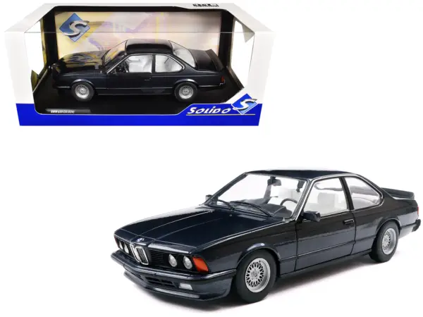 1984 BMW 635 CSI (E24) Macau Blue Metallic 1/18 Diecast Model Car by Solido #1