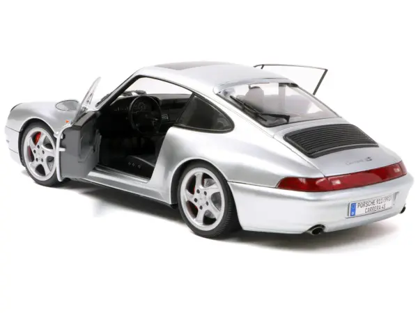 1996 Porsche 911 (993) 4S Polar Silver Metallic 1/18 Diecast Model Car by Solido #3