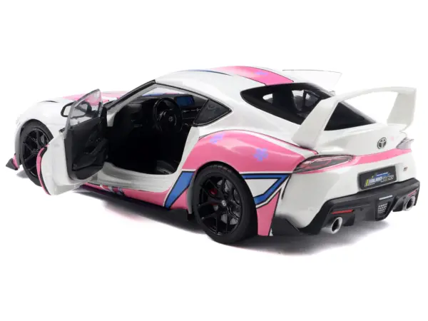 2024 Toyota GR Supra "Itasha" White with Graphics "StreetFighters" 1/18 Diecast Model Car by Solido #2