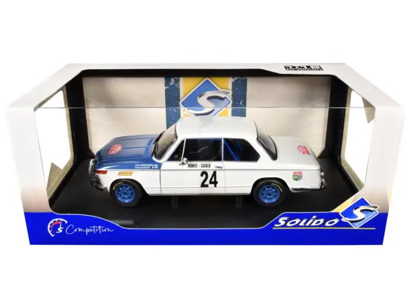 BMW 2002 Tii #24 Timo Makinen - Paul Easter 2nd Place "Rallye Monte-Carlo" (1969) "Competition" 1/18 Diecast Model Car by Solido #3