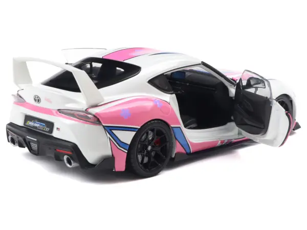 2024 Toyota GR Supra "Itasha" White with Graphics "StreetFighters" 1/18 Diecast Model Car by Solido #5