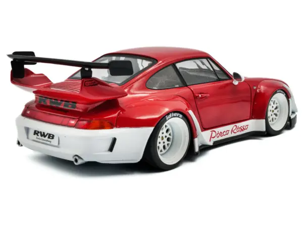 2020 RWB Bodykit "Porco Rosso" Red and White 1/18 Diecast Model Car by Solido #4