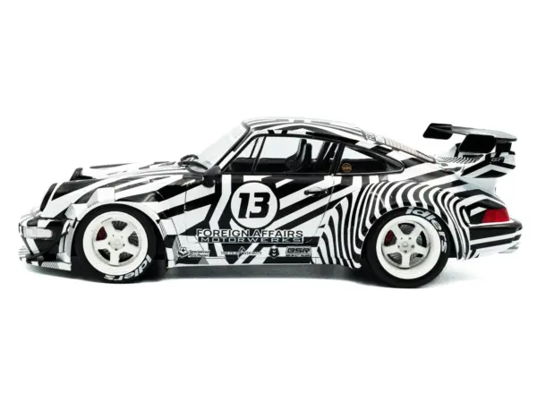 2022 RWB Bodykit #13 "The Zebra" Black and White Striped 1/18 Diecast Model Car by Solido #3