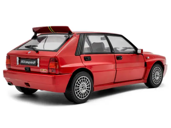 1995 Lancia Delta HF Integrale Edizione Finale Red with Stripes 1/18 Diecast Model Car by Solido #4