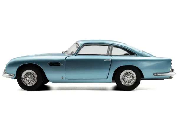 1964 Aston Martin DB5 RHD (Right Hand Drive) Light Blue Metallic 1/18 Diecast Model Car by Solido #3