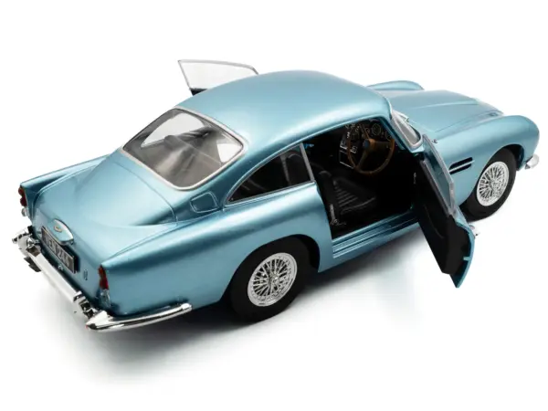 1964 Aston Martin DB5 RHD (Right Hand Drive) Light Blue Metallic 1/18 Diecast Model Car by Solido #4