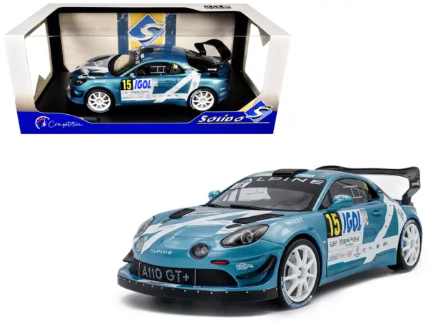 Alpine A110 Rallye GT+ #15 Raphael Astier - Denis Giraudet "Rallye Du Mont Blanc" (2024) "Competition" Series 1/18 Diecast Model Car by Solido #1