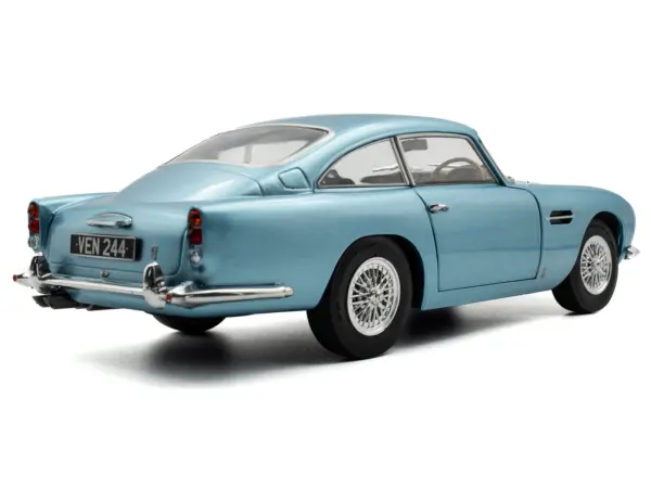 1964 Aston Martin DB5 RHD (Right Hand Drive) Light Blue Metallic 1/18 Diecast Model Car by Solido #5