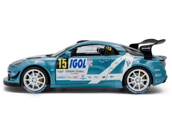 Alpine A110 Rallye GT+ #15 Raphael Astier - Denis Giraudet "Rallye Du Mont Blanc" (2024) "Competition" Series 1/18 Diecast Model Car by Solido #3