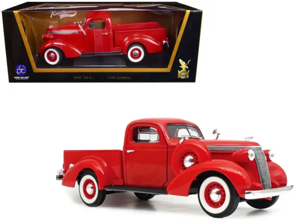 1937 Studebaker Coupe Express Pickup Truck Red 1/18 Diecast Model Car by Road Signature #1