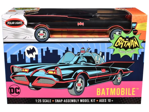 Skill 2 Model Kit Batmobile "Batman" (1966-1968) TV Series 1/25 Scale Model by Polar Lights #1