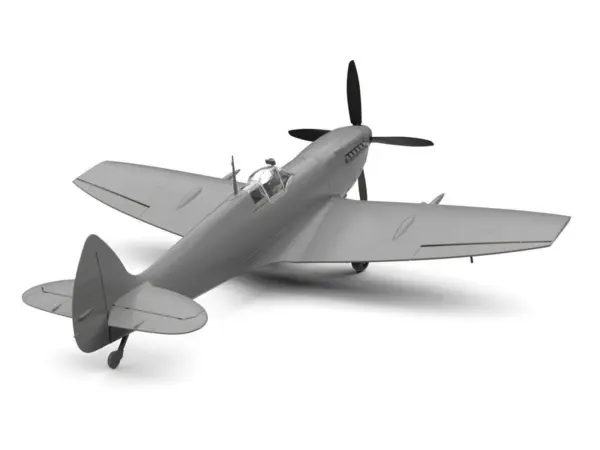Level 2 Model Kit Supermarine Spitfire Mk.IXe Fighter Aircraft with 3 Scheme Options 1/48 Plastic Model Kit by Airfix #5