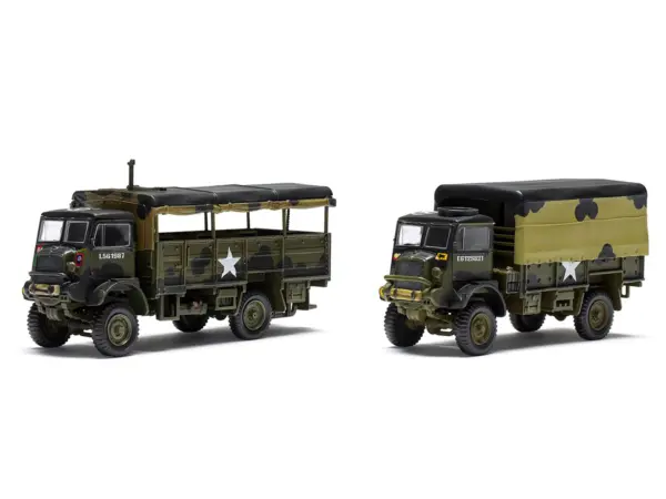 Level 2 Model Kit WWII 3-Ton General Service and Troop Trucks 1/76 Plastic Model Kit by Airfix #2