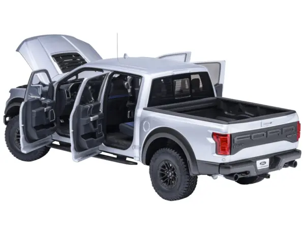2019 Ford F-150 Raptor Pickup Truck Ingot Silver 1/18 Model Car by Autoart #2