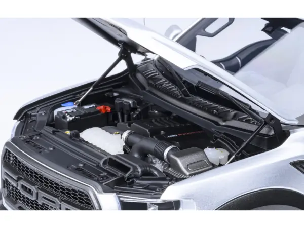 2019 Ford F-150 Raptor Pickup Truck Ingot Silver 1/18 Model Car by Autoart #3