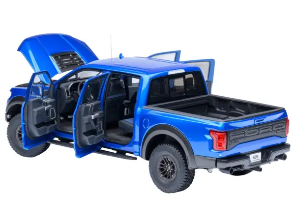 2019 Ford F-150 Raptor Pickup Truck Velocity Blue 1/18 Model Car by Autoart #2