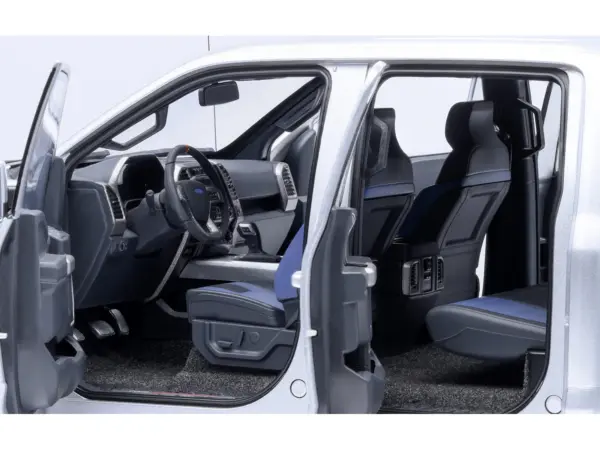 2019 Ford F-150 Raptor Pickup Truck Ingot Silver 1/18 Model Car by Autoart #4