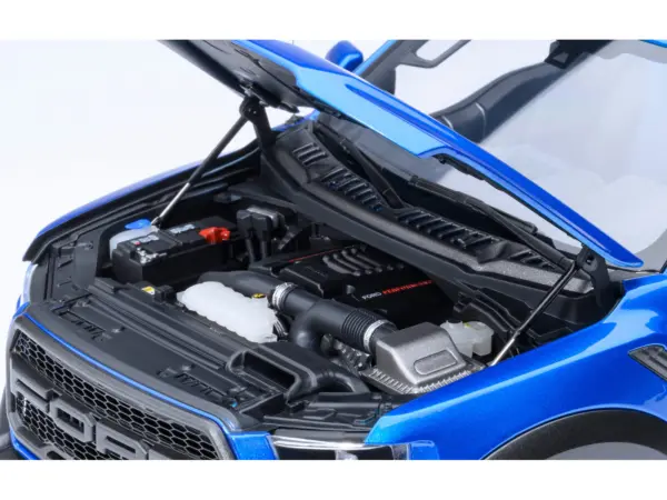 2019 Ford F-150 Raptor Pickup Truck Velocity Blue 1/18 Model Car by Autoart #3