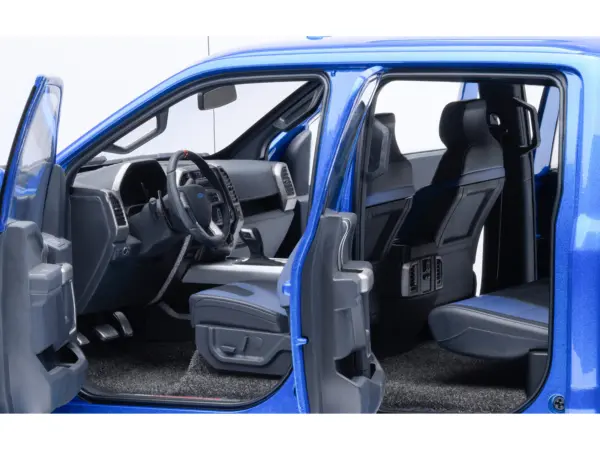 2019 Ford F-150 Raptor Pickup Truck Velocity Blue 1/18 Model Car by Autoart #4