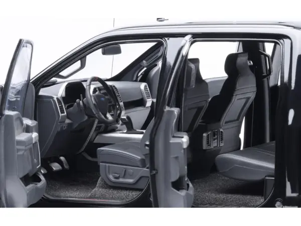 2019 Ford F-150 Raptor Pickup Truck Agate Black 1/18 Model Car by Autoart #4