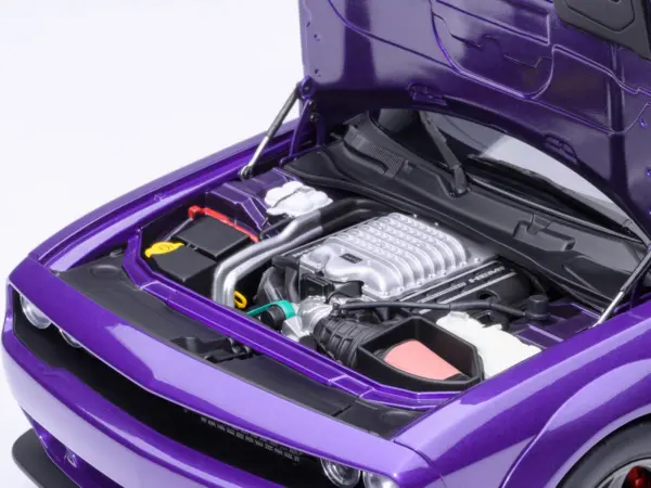 2023 Dodge Challenger SRT Super Stock Plum Crazy Purple 1/18 Model Car by Autoart #3