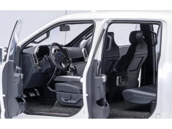 2019 Ford F-150 Raptor Pickup Truck Oxford White 1/18 Model Car by Autoart #4