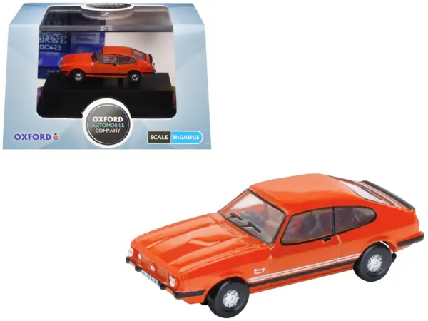 Ford Capri Mk3 RHD (Right Hand Drive) Sebring Red 1/148 (N) Scale Diecast Model Car by Oxford Diecast #1