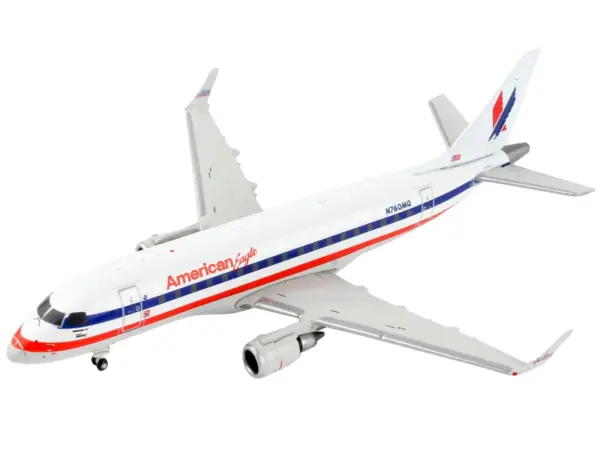 Embraer ERJ-170 Commercial Aircraft "American Airlines - American Eagle" White with Blue and Red Stripes 1/400 Diecast Model Airplane by GeminiJets #3