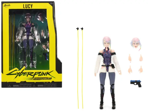 Lucy 6" Moveable Figure with Accessories and Alternate Head and Hands "Cyberpunk: Edgerunners" (2022) TV Series Model by Jada #1