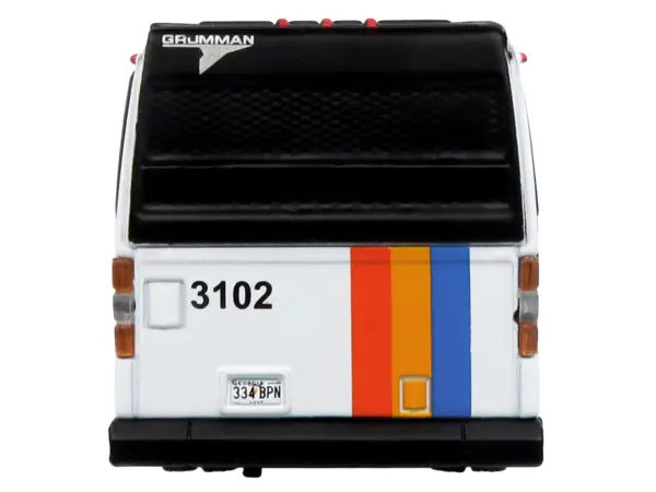 1980 Grumman 870 Advanced Design Transit Bus "MARTA Atlanta" White with Stripes "Vintage Bus & Motorcoach Collection" Limited Edition 1/87 (HO) Diecast Model by Iconic Replicas #5