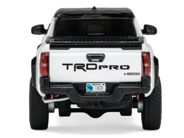 Toyota Tacoma TRD PRO Pickup Truck Ice Cap White with Black Top "DiecastTalk Exclusive" Limited Edition to 1008 pieces Worldwide 1/64 Diecast Model Car by GCD #4