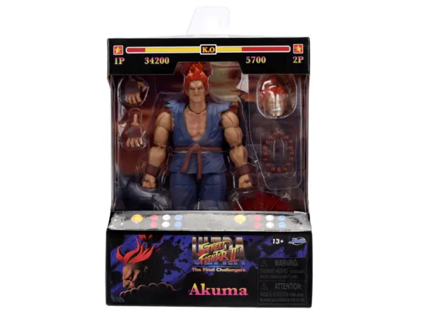 Akuma 6" Moveable Figure with Accessories and Alternate Head and Hands "Ultra Street Fighter II: The Final Challengers" (2017) Video Game Model by Jada #1