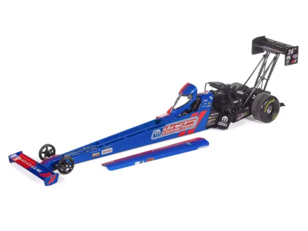 NHRA TFD (Top Fuel Dragster) #14TF Tony Stewart "MOPAR Direct Connection" Blue and Red (2025) 1/24 Diecast Model by Auto World #2