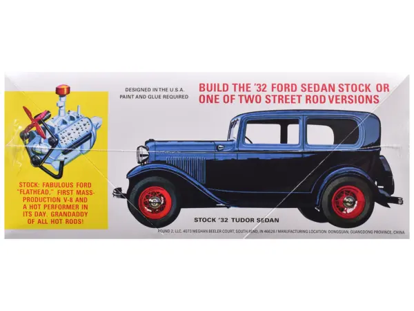 Skill 2 Model Kit 1932 Ford Tudor Sedan "Street Rods" Series 1/25 Scale Model by AMT #2