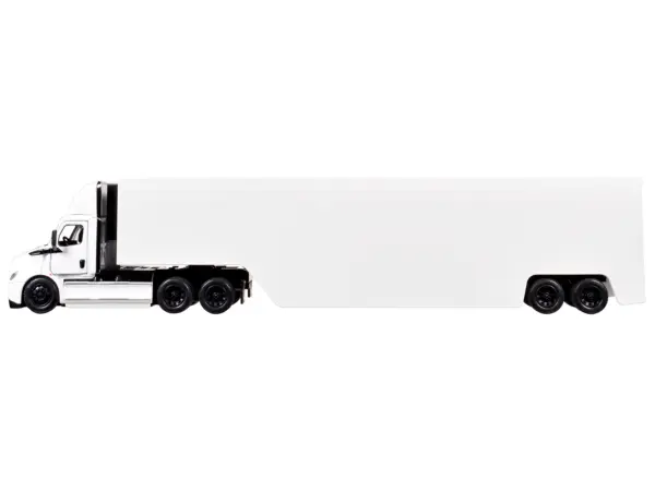 Freightliner eCascadia Truck with Container Trailer White 1/62 Diecast Model Car by Kinsmart #3