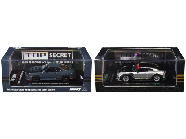 Nissan Top Secret "Tokyo Auto Salon Hong Kong 2025 Event Edition" Set of 2 Pieces 1/64 Diecast Model Car by Inno Models #1
