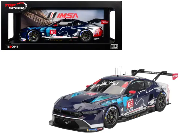 Ford Mustang GT3 #65 Christopher Mies - Dennis Olsen - Frederic Vervisch "Ford Multimatic Motorsports" GTD Pro Class Winner IMSA "24 Hours of Daytona" (2025) 1/18 Model Car by Top Speed #1
