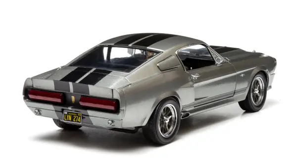 1967 Ford Mustang Custom "Eleanor" Gray Metallic with Black Stripes "Gone in 60 Seconds" (2000) Movie 1/18 Diecast Model Car by Greenlight #5