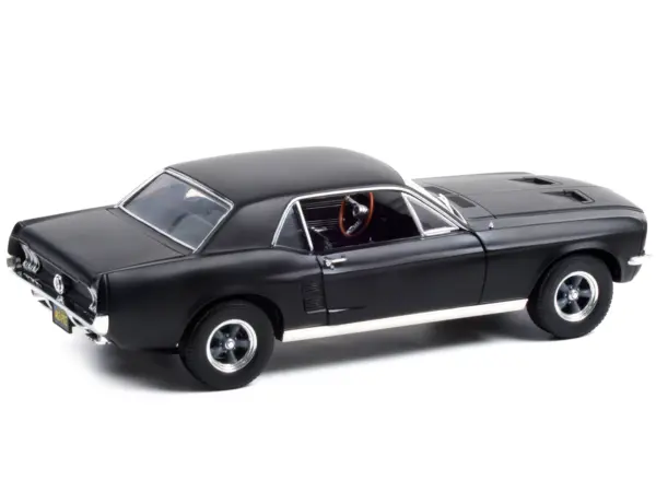 1967 Ford Mustang Coupe Matt Black (Adonis Creed's) "Creed" (2015) Movie 1/18 Diecast Model Car by Greenlight #2