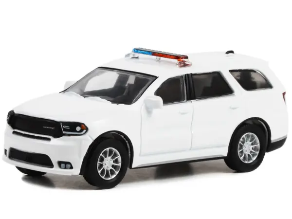 2022 Dodge Durango Pursuit Police Car with Lights White "Hot Pursuit" "Hobby Exclusive" Series 1/64 Diecast Model Car by Greenlight #2