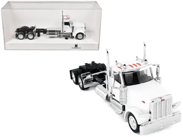 Peterbilt 589 2-Axel Day Cab White 1/87 (HO) Plastic Model Car by HO Logistics #1